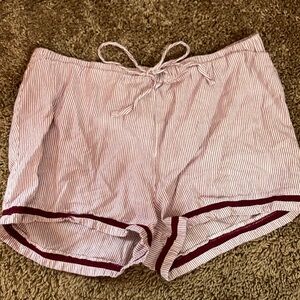 Cynthia Rowley Pink Striped Pajama Shorts